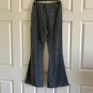NWT Ultra Flirt Juniors Glitter Black High Rise Flared Leg Pants, Size M.